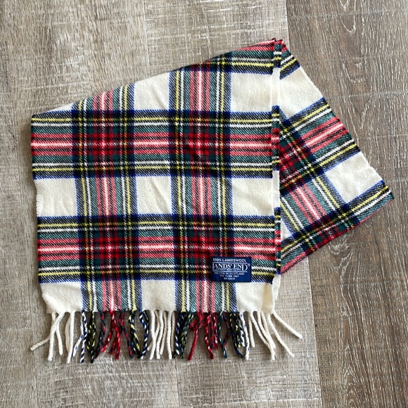 Lands’ End vintage lambswool scarf - Picture 2 of 6